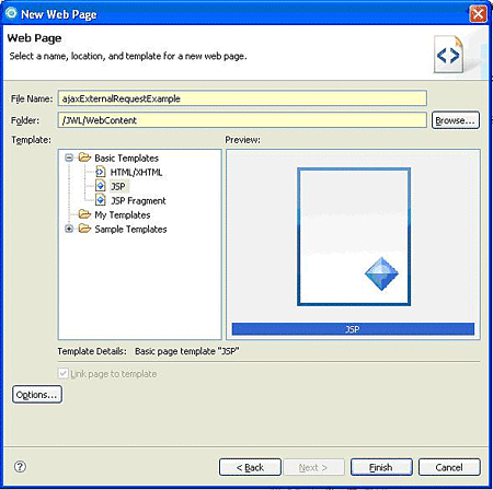 図17　ajaxExternalRequestExample.jspページの新規作成