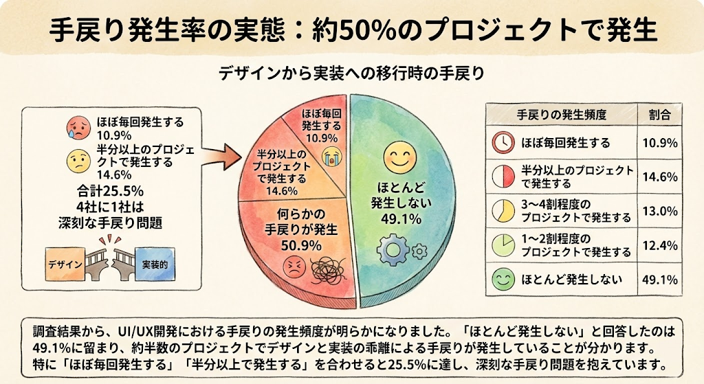 手戻りの発生頻度グラフ