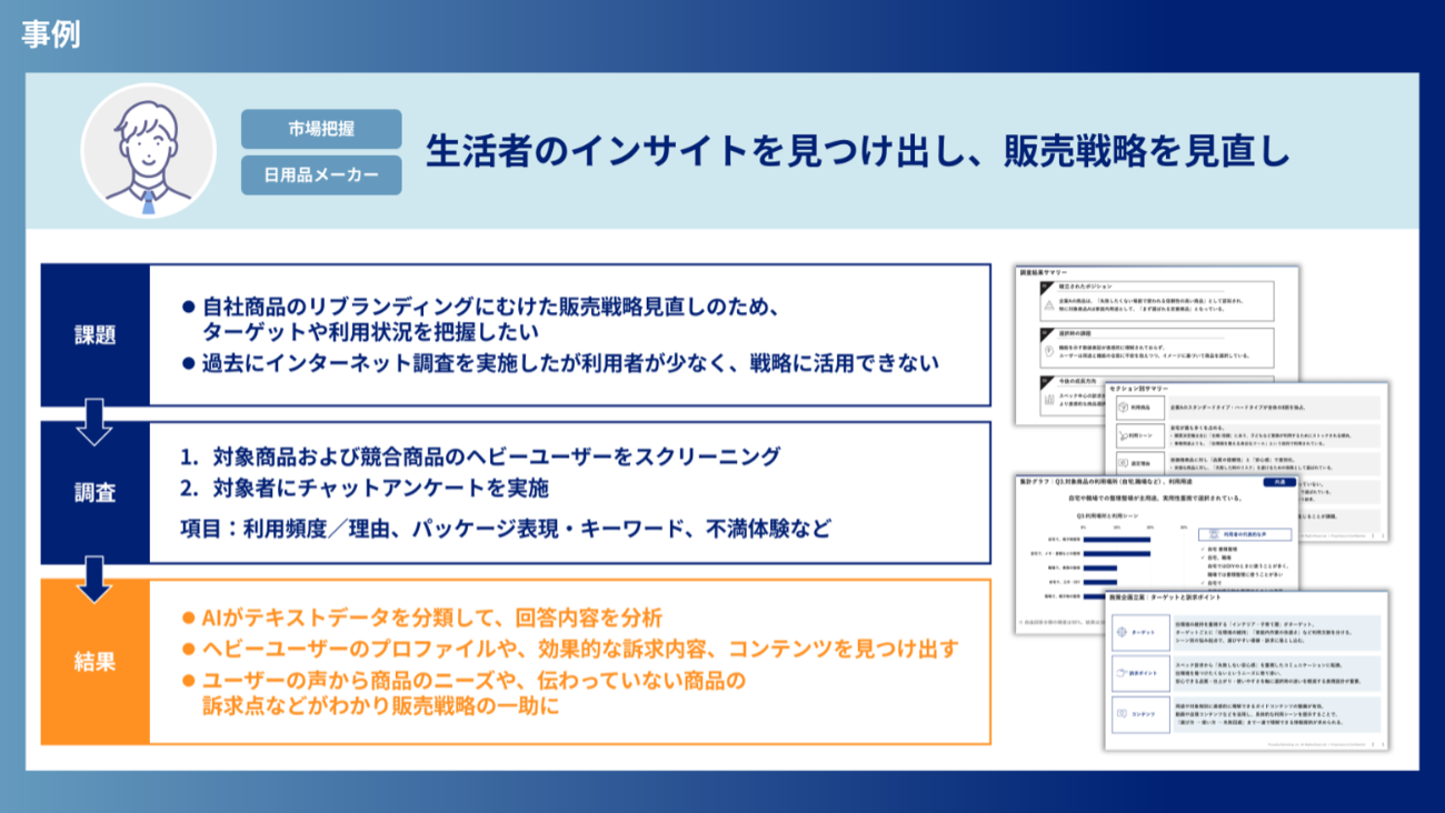 「InsighTALK AI」の活用例