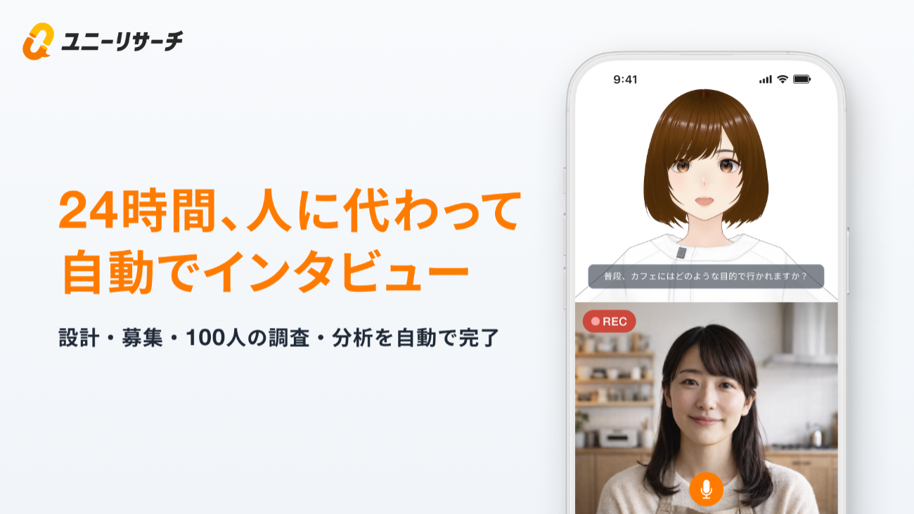 24時間、人に代わって自動でインタビュー