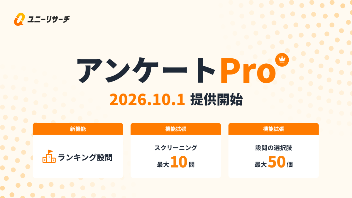 新プラン「アンケートPro」