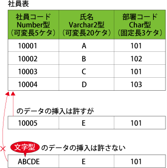 図9：データ型のチェック