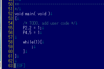 図32：エラーのあるmain.c