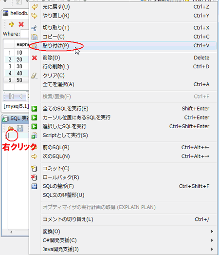 図31：右クリックして［貼り付け（P）］を実行