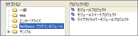 モジュール開発用のプロジェクト