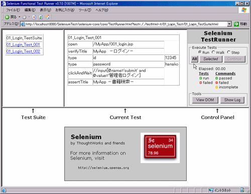 図15 作成したTestSuite（01_Login_TestSuite）画面