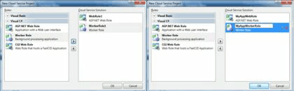 図1.2　Cloud ServiceのRoleを作成し、名前を付ける