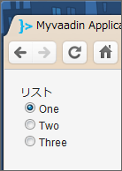 OptionGroupによラジオボタン