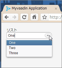 OptionGroupによラジオボタン