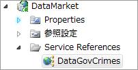 サービス参照を追加後のプロジェクトの状態