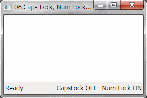 Caps Lock, Num Lockの状態を表示する例