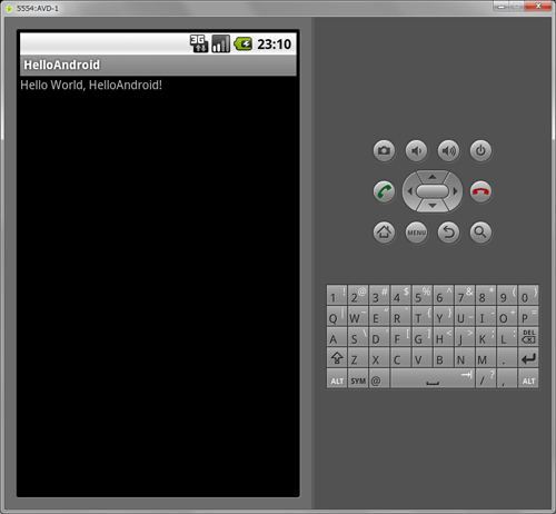 HelloAndroidの起動
