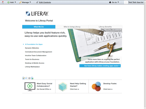 図17：Liferayへ管理ユーザでSSO