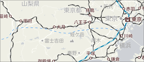 図6（リニア鉄道の計画線）