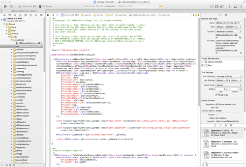 XCodeにカレンダーAPI追加