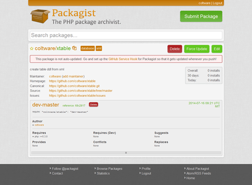 図3　packagistでの登録処理2