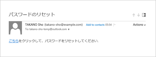 図5　パスワードリセットメール