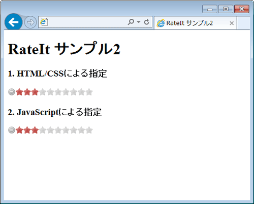 図3　リスト7の実行結果（002_RateIt_2.html）