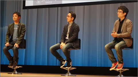 左から、楽天株式会社 仲宗根徹夜氏、日本Javaユーザグループ 鈴木雄介氏、関西Javaエンジニアの会 阪田浩一氏