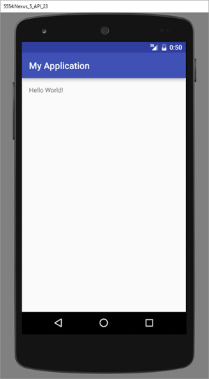 図30　HelloAndroid画面