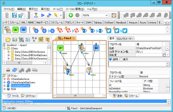 図12　ASTERIA WARPでSharePointデータを利用